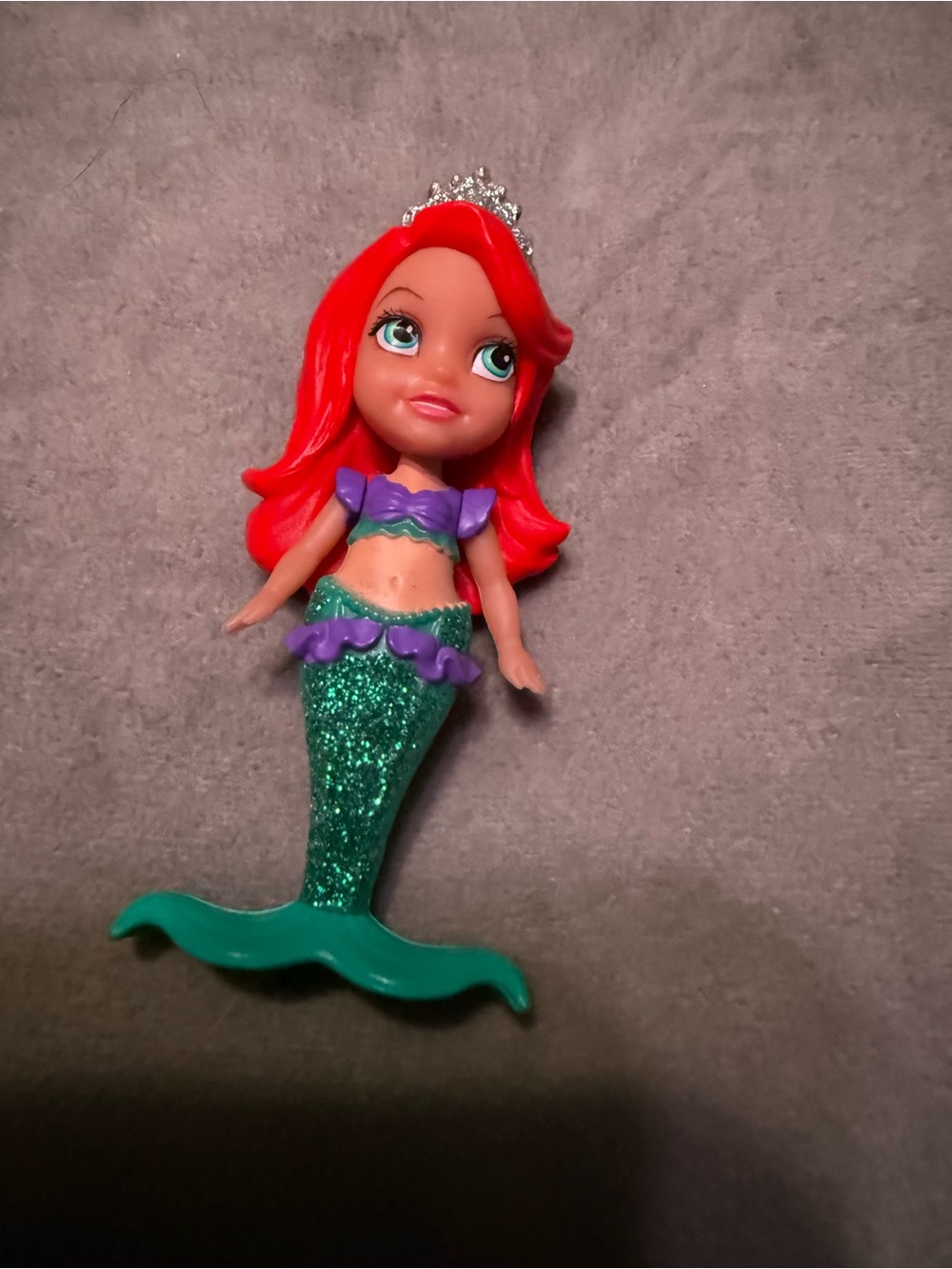 Disney Princess Ariel Little Mermaid Small Glitter Tail Figure